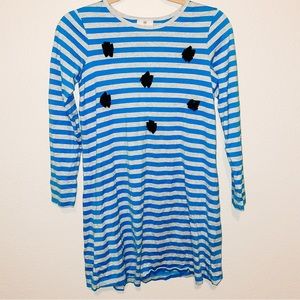 Hanna Andersson Blue Striped Long Sleeve Dress